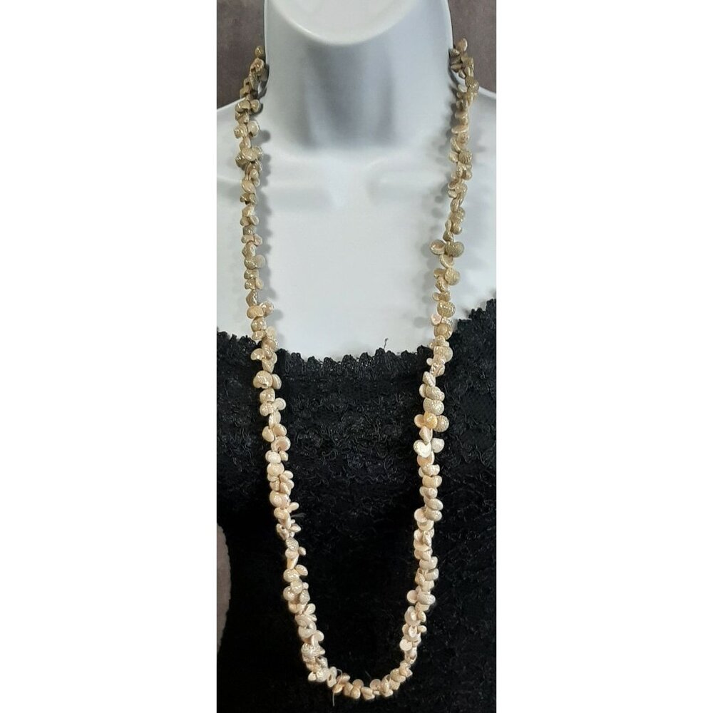 Beachy Braided Sundial Seashell Necklace
